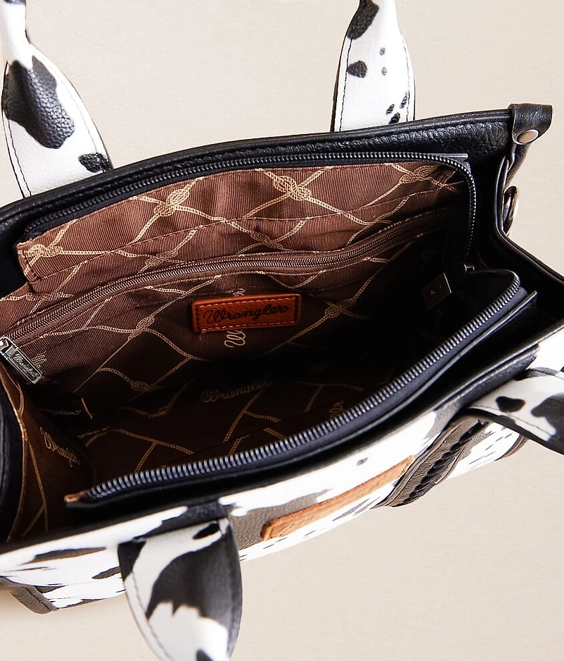 Cow Print Structured Purse