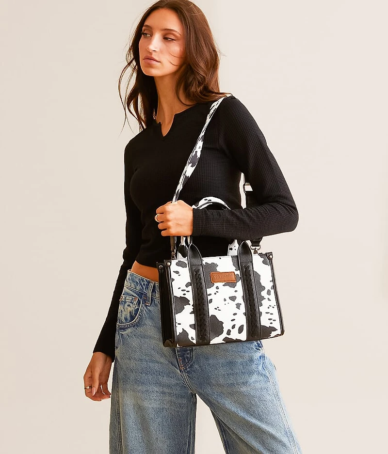 Cow Print Structured Purse