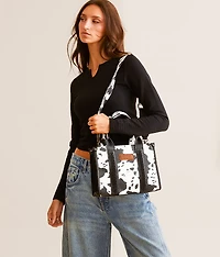 Cow Print Structured Purse