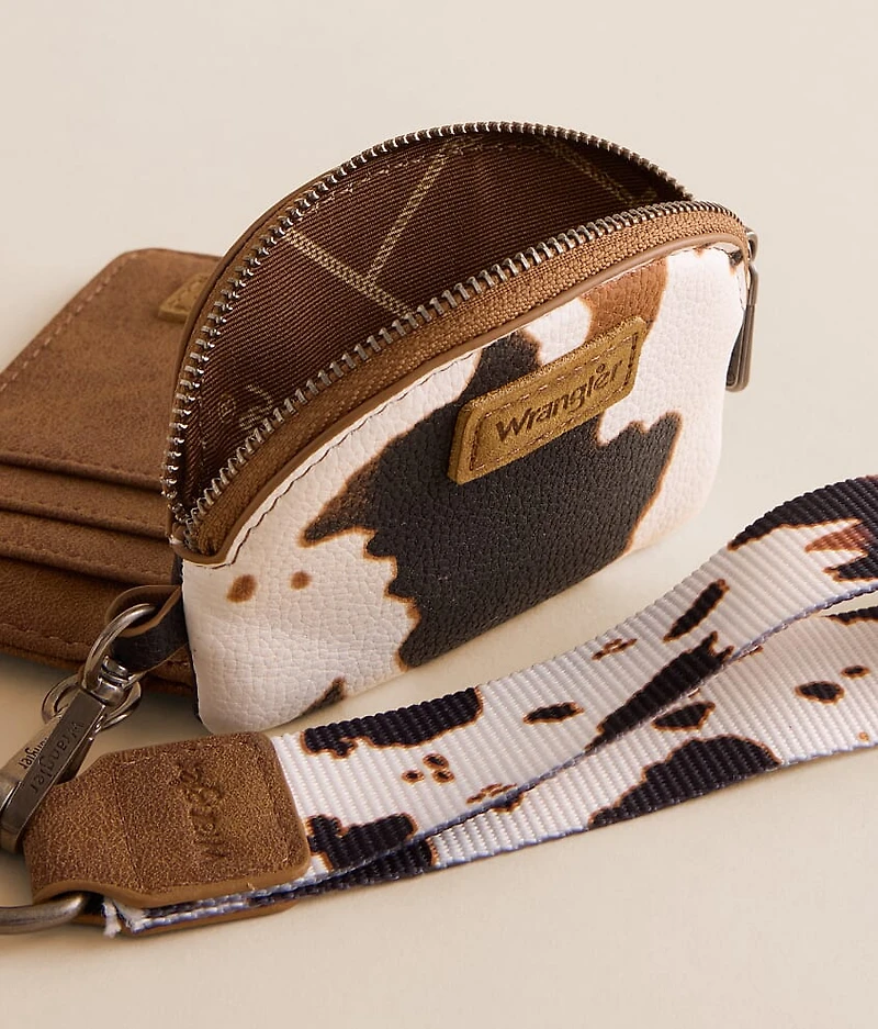 Cow Print Wristlet Wallet