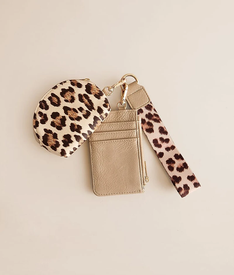 Leopard Wristlet Wallet
