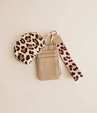 Leopard Wristlet Wallet