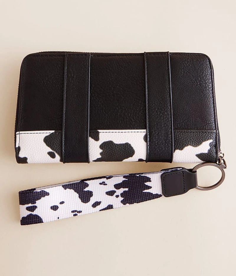 Cow Print Wristlet Wallet