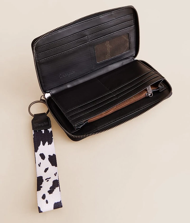 Cow Print Wristlet Wallet