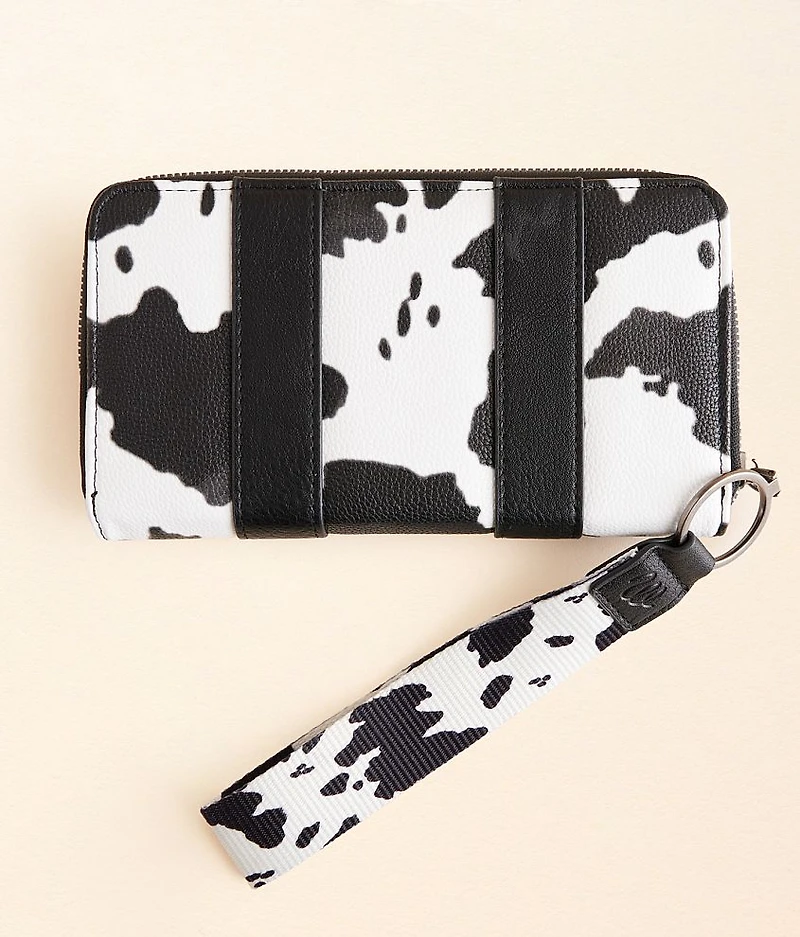 Cow Print Wristlet Wallet