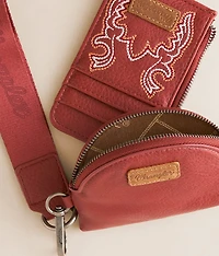Embroidered Wristlet Wallet