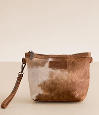 Tooled Leather & Fur Purse