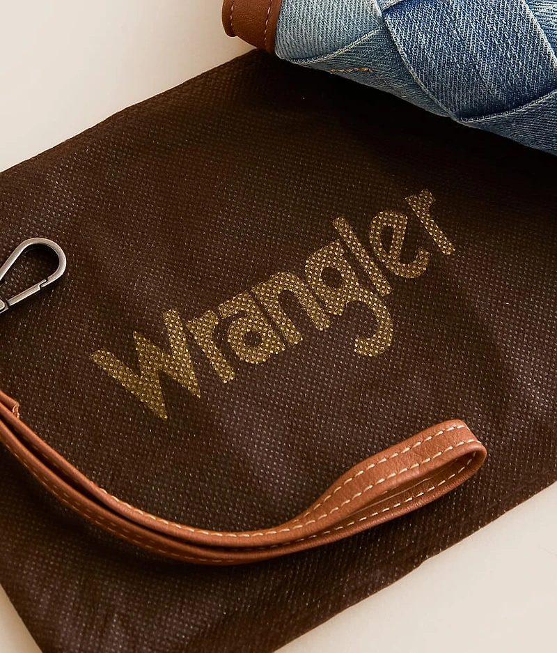 Denim Patch Wristlet Wallet