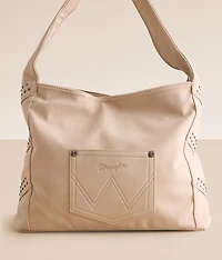 Studded Leather Fringe Hobo Bag