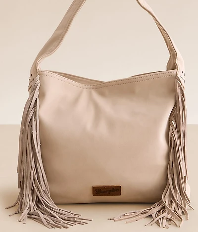 Studded Leather Fringe Hobo Bag