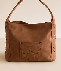Studded Leather Fringe Hobo Bag