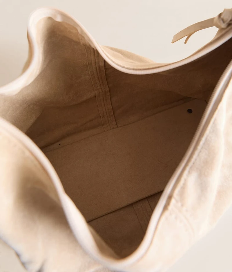 Faux Suede Hobo Bag