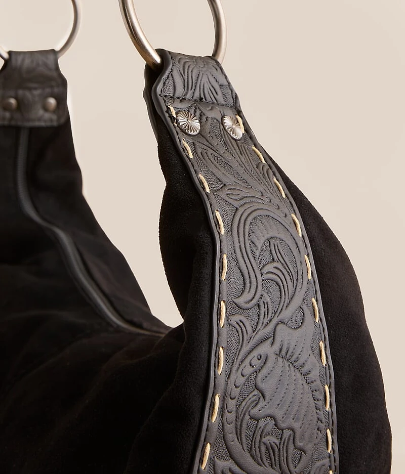 Faux Suede Hobo Bag
