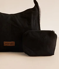 Faux Suede Hobo Bag