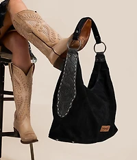 Faux Suede Hobo Bag