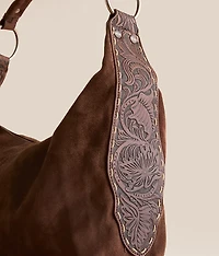 Faux Suede Hobo Bag