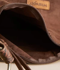 Faux Suede Hobo Bag