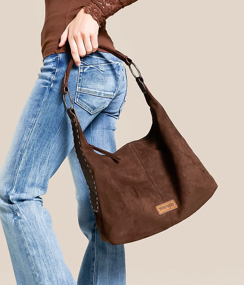 Faux Suede Hobo Bag