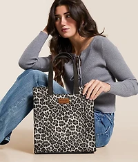 Leopard Structured Tote
