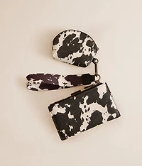Cow Print Wristlet Wallet