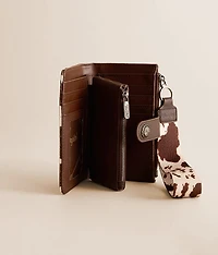 Cow Print Wristlet Wallet