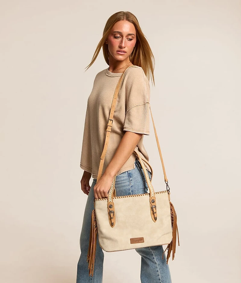 Western Leather Fringe Tote