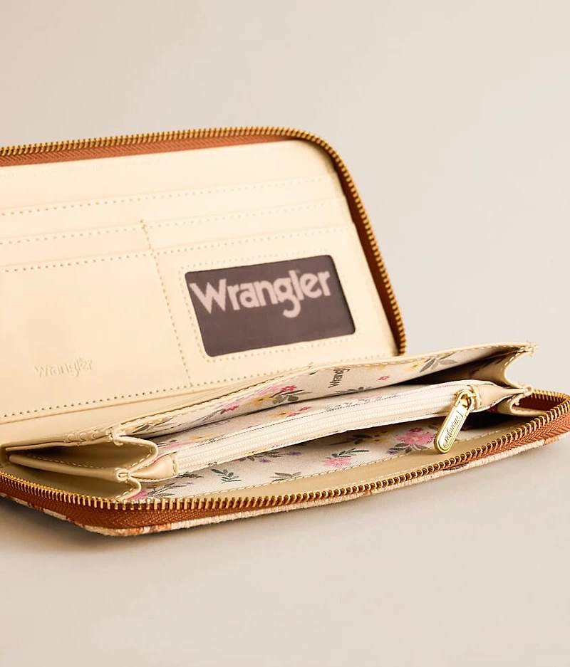 Western Print Wristlet Wallet