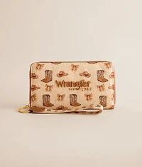 Western Print Wristlet Wallet