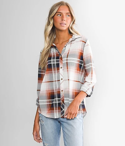 Plaid Knit Shirt