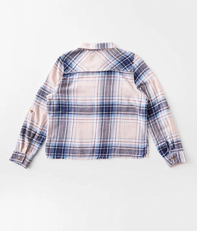 Girls - Frayed Flannel Shirt