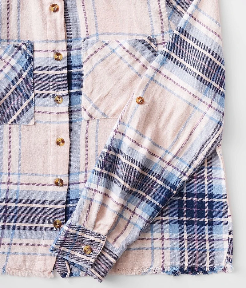 Girls - Frayed Flannel Shirt
