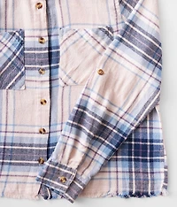 Girls - Frayed Flannel Shirt