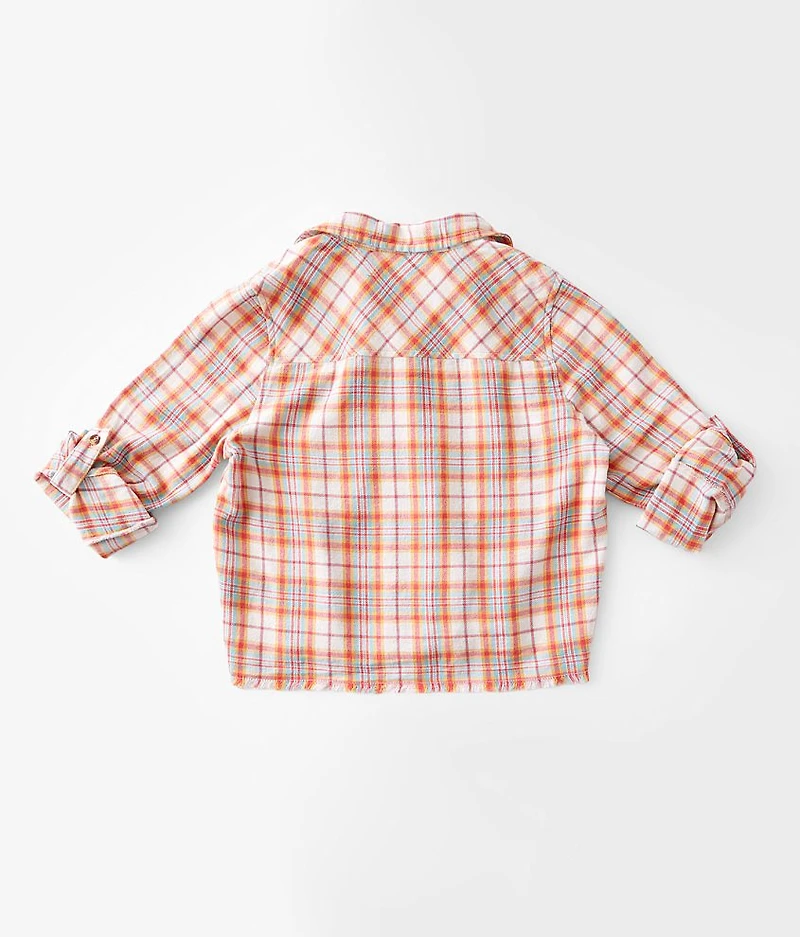 Girls - Frayed Flannel Shirt