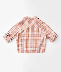 Girls - Frayed Flannel Shirt