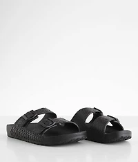 Embossed Tonal Snake Print Sandal