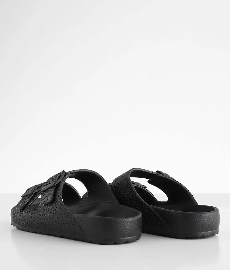 Embossed Tonal Snake Print Sandal
