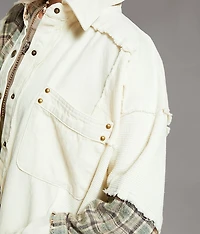 Pieced Plaid Shacket