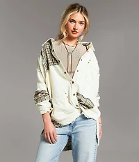 Pieced Plaid Shacket