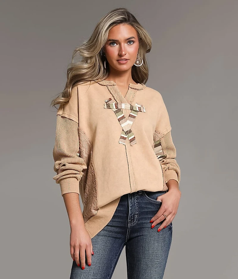 Striped Knit Pullover