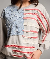 Textured Flag Pullover