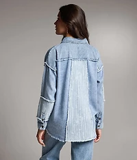 Pieced Chambray Shirt