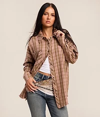 Frayed Flannel Shirt