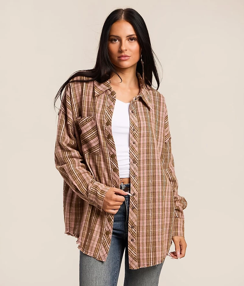Frayed Flannel Shirt