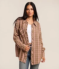 Frayed Flannel Shirt