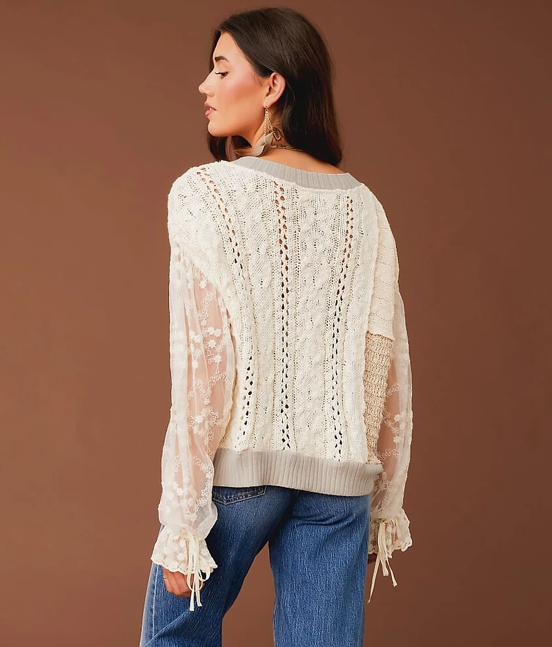 Blocked Cable Sweater