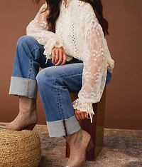 Blocked Cable Sweater