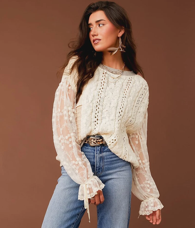 Blocked Cable Sweater