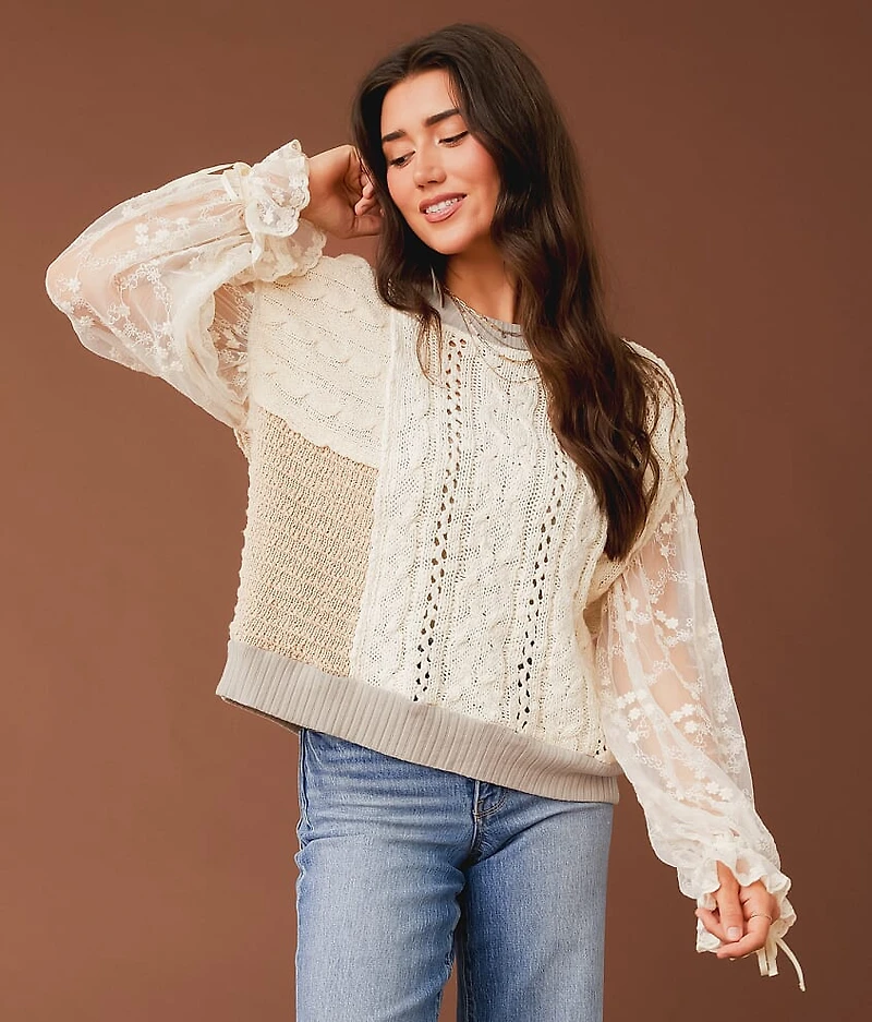 Blocked Cable Sweater