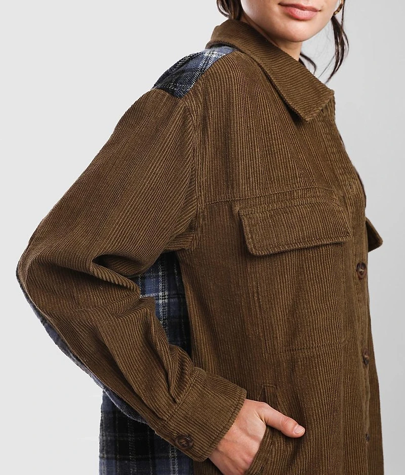 Corduroy Plaid Shacket