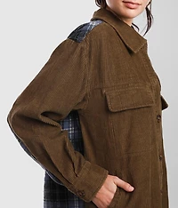 Corduroy Plaid Shacket